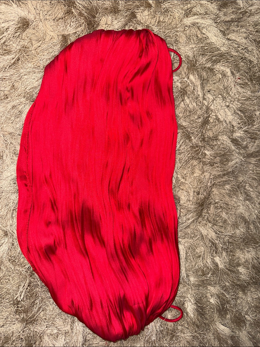 Zara Vivid Red Pleated Halter Top